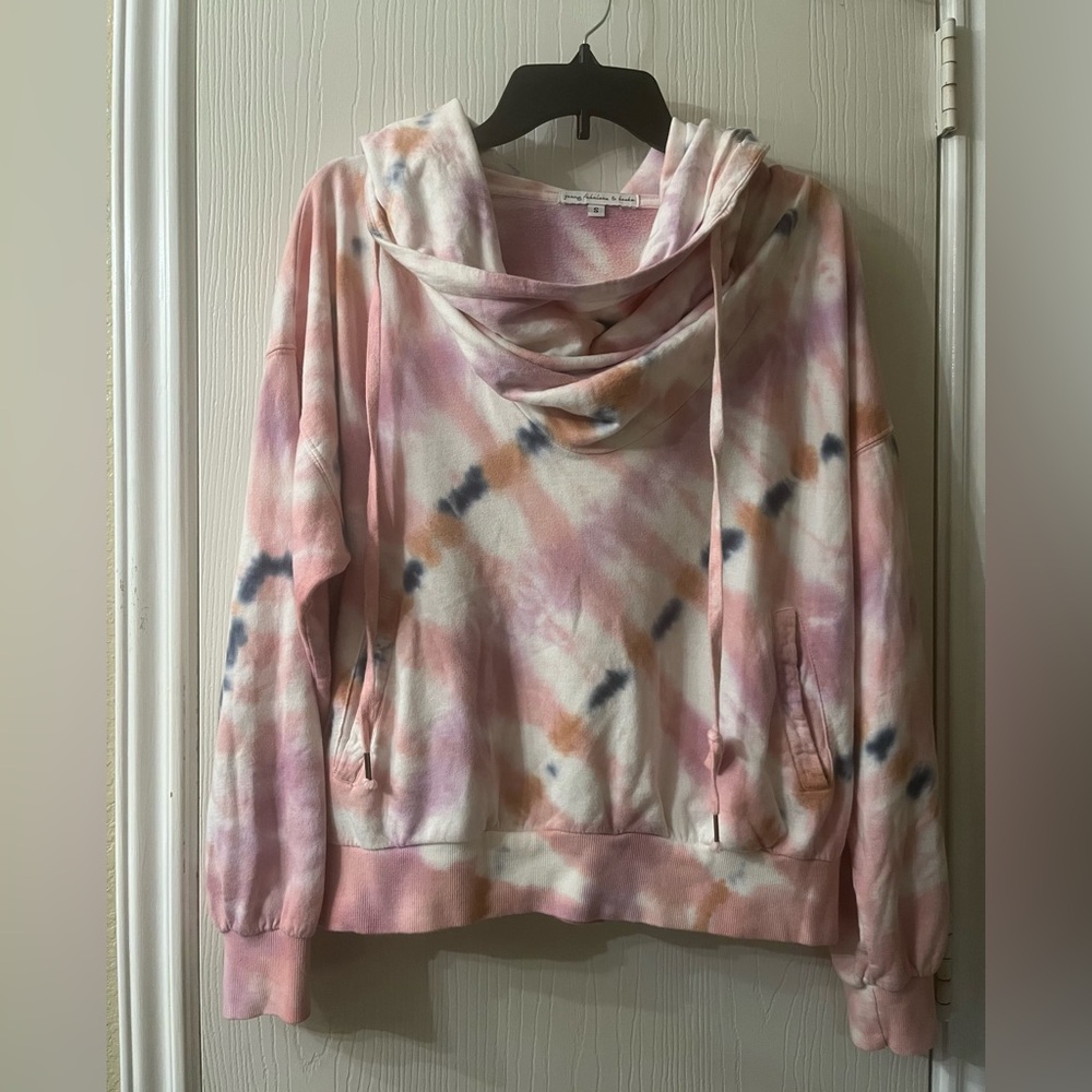 🛍️Young Fabulous & Broke Small Tie-Dye Pink and Cream Women's Top